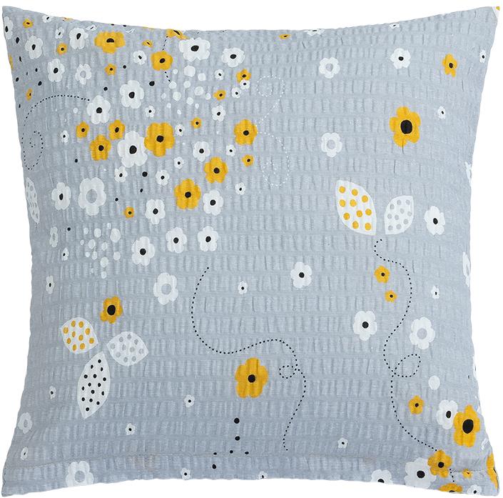 Bellatex 80/905 párnahuzat, 40×40 cm, virágos, szürke
