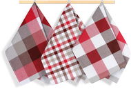 BELLATEX utěrka, sada 3 ks, 50 × 70, 156 kostka červená - Kuchyňské utěrky