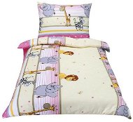 Bellatex Junior 90/037 safari, ružová 140 × 200 + 70 × 90 cm - Detská posteľná bielizeň