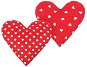 Bellatex Srdce sada 2 ks, 18 × 20, puntík, červené srdíčka - Polštář