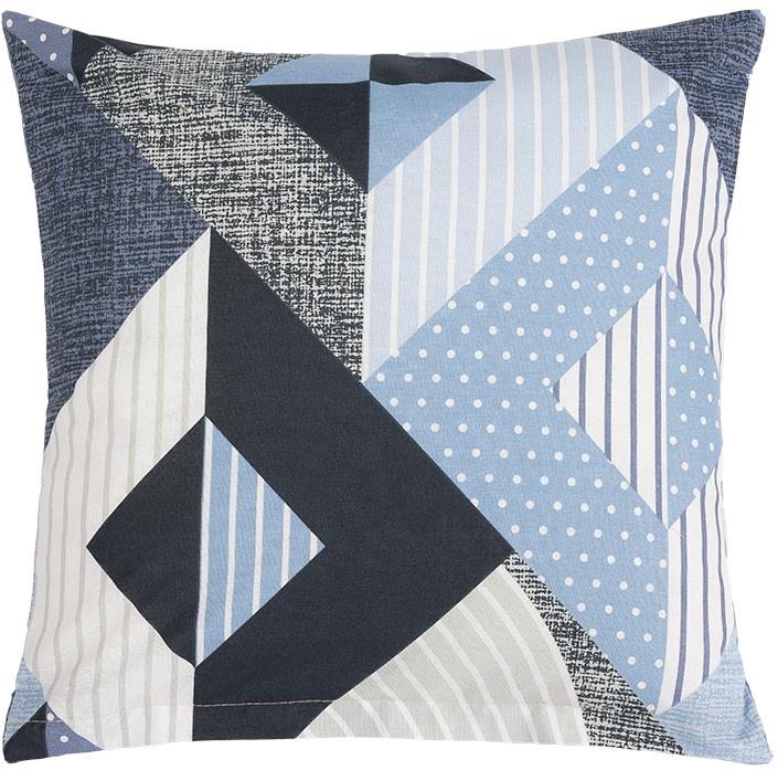 Bellatex 90/505 párnahuzat, 40×40 cm, kék geometriás