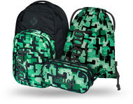 BAAGL 3 Set Coolmate Green: batoh, penál, sáček - Školní set