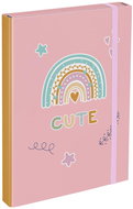 BAAGL School Notebook Folder A4 Rainbow Pink - School Folder