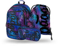 BAAGL 3 SET Core Palm: Backpack, Pencil Case, Gymsack - School Set