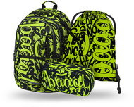 BAAGL SET 3 Core Lime: backpack, pencil case, bag - School Set
