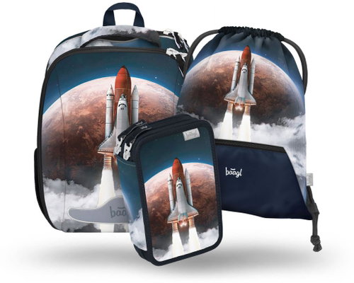 BAAGL 3 SET Shelly Space Shuttle: briefcase, pencil case, bag - School Set - Main image