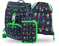 BAAGL 3 SET Airy Minecraft: batoh, penál, sáček - Školní set