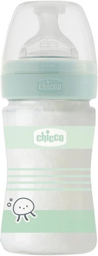 CHICCO Infant bottle glass Well-being silicone 150 ml uni - Baby Bottle - Main image