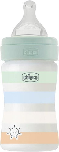 CHICCO Baby bottle Well-being silicone 150 ml boy - Baby Bottle - Main image