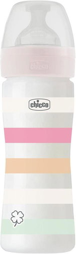 CHICCO Baby bottle Well-being silicone 250 ml girl - Baby Bottle - Main image