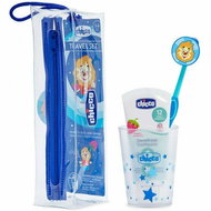 CHICCO Set péče o zuby Travel modrý, 3r+ - Oral Hygiene Set