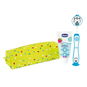 CHICCO Set zubní kartáček a pasta v pouzdře - Tiger, 3r+ - Sada pro ústní hygienu
