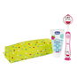 CHICCO Set zubní kartáček a pasta v pouzdře - Hippo, 3r+ - Sada pro ústní hygienu