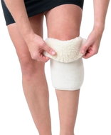 GrandmaOvečková.cz Elastic sheep wool merino knee brace natural M - Brace