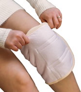 GrandmaOvečková.cz Knee cover with merino wool velcro natural - Knee Brace