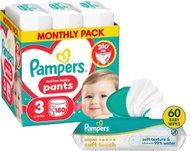 PAMPERS Pants 3 (180 db) + PAMPERS Aqua Soft Touch, 60 db - Bugyipelenka