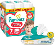 PAMPERS Pants veľ. 7 (108 ks) + PAMPERS Aqua Soft Touch 60 ks - Plienkové nohavičky