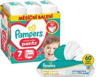 PAMPERS Pants vel. 7 (108 ks) + PAMPERS Aqua Soft Touch 60 ks - Plenkové kalhotky