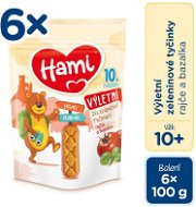 Hami Vegetable Sticks Tomato and Basil 6× 100g - Crisps for Kids