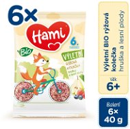 Hami Organic Rice Wheels Pear and Berries 6× 40g - Crisps for Kids