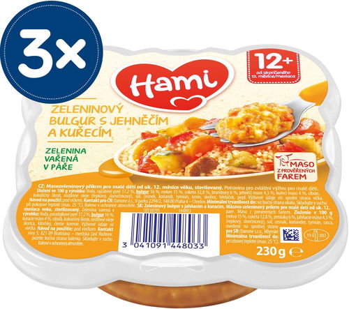 Hami Talířek Zeleninový bulgur s jehněčím a kuřecím 3× 230 g - Příkrm - Hlavní obrázek