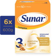 Sunar Complex 3 batoľacie mlieko, 6× 600 g - Dojčenské mlieko