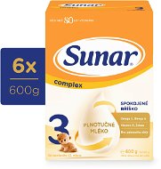 Sunar Complex 3 Batoľacie dojčenské mlieko 6× 600 g + 2× FROSCH Baby Hypoalergénny umývací prostried - Dojčenské mlieko