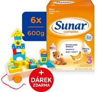 Sunar Complex 3 banana, 6×600 g + gift - Baby Formula