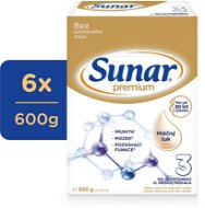 Sunar Premium 3 Batoľacie dojčenské mlieko 6 × 600 g - Dojčenské mlieko