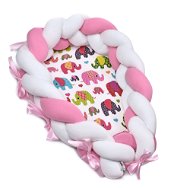 T-tomi Knitted Nest 2in1 Pink Elephant - Baby Nest