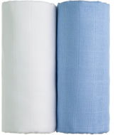 Children's Bath Towel T-tomi TETRA Bath Towels 2 Pcs White + Blue - Dětská osuška