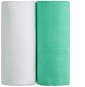 Children's Bath Towel T-tomi TETRA Bath Towels 2 Pcs White + Green - Dětská osuška