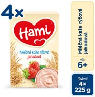 Hami Kaša ryžová – jahodová 4× 225 g - Mliečna kaša