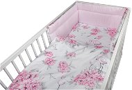 Children's Bedding COSING 3-Piece Bedding Set - Pink Peonies with Flamingos - Dětské povlečení