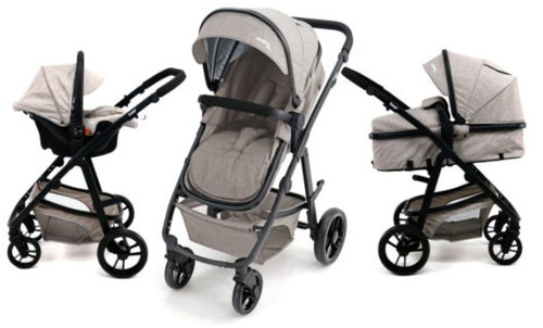 ASALVO CONVERTIBLE TWO+ Beige (2in1 + Car Seat) - Baby Buggy - Main image