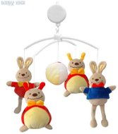 BABY MIX Plush carousel over the crib - Bunnies and ladybugs - Cot Mobile