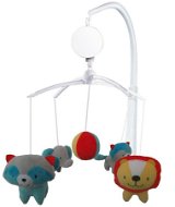 BABY MIX Plush Carousel over the Crib - Raccoon and Friends - Cot Mobile