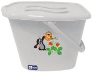Gmini Bucket with lid Mole and strawberry gray - Nappy Bin