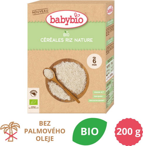 BABYBIO Baby Organic Rice Porridge Natur 200g - Dairy-Free Porridge - Main image