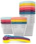 BABYMOOV Multi Set of Coloured Bowls with Lids - Bowl Set