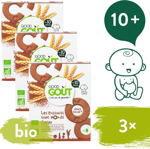 Good Gout BIO Kakaová kolečka 3× 70 g  - Sušenky pro děti - Hlavní obrázek