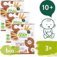Good Gout BIO Kakaová kolečka 3× 70 g  - Sušenky pro děti