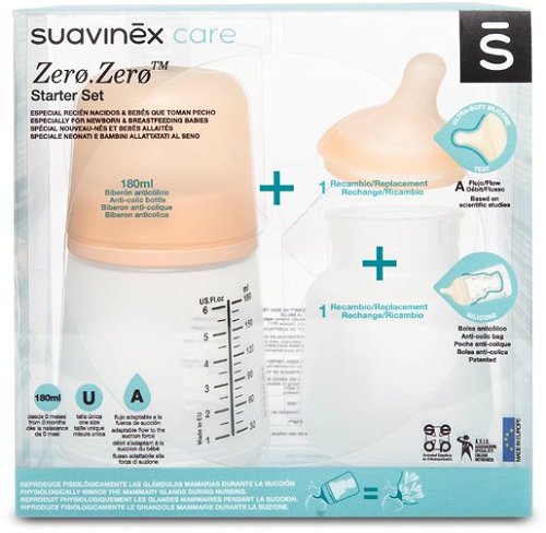 Suavinex Zero Zero Anti-colic bottle Flow A 180ml 0m +