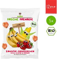 Freche Freunde Organic Crisps Corn, Banana and Strawberry 5× 25g - Crisps for Kids