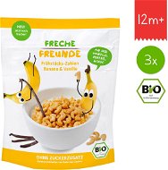 Freche Freunde BIO Cereálie – Chrumkavé čísla – Banán a vanilka 3× 125 g - Sušienky pre deti
