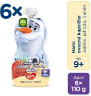 Hami Disney Frozen Olaf – Jablko, Jahoda, Banán 6× 110 g - Kapsička pre deti