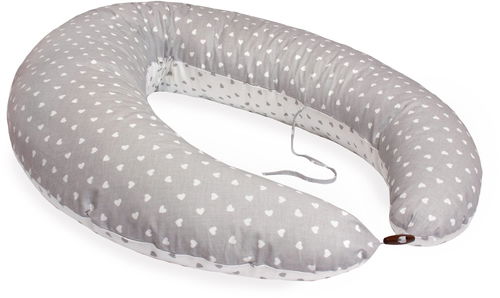 SCAMP Multifunkční polštář Little Heart White Grey - Kojicí polštář - Hlavní obrázek