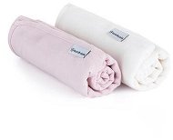 BAMBOOLIK Square Organic Cotton Diaper Set 2 Pcs (White + Pink) - Cloth Nappies