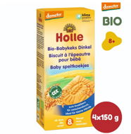 Sušenky pro děti HOLLE Špaldové keksy 4× 150 g - Sušenky pro děti