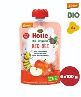 HOLLE Red Bee BIO jablko jahody 6× 100 g - Kapsička pre deti